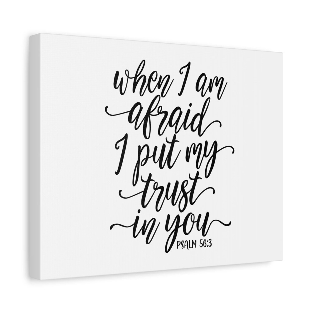 Scripture Canvas I Put My Trust In You Psalm 56:3 Christian Wall Art Bible